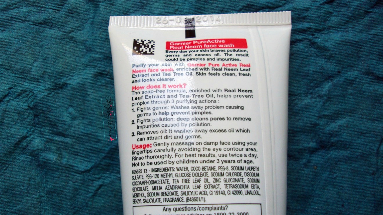 garnier neem face wash directions to use and ingredients