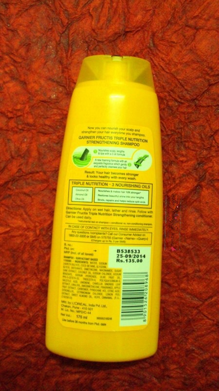 garnier fructis triple nutrition shampoo price and availability