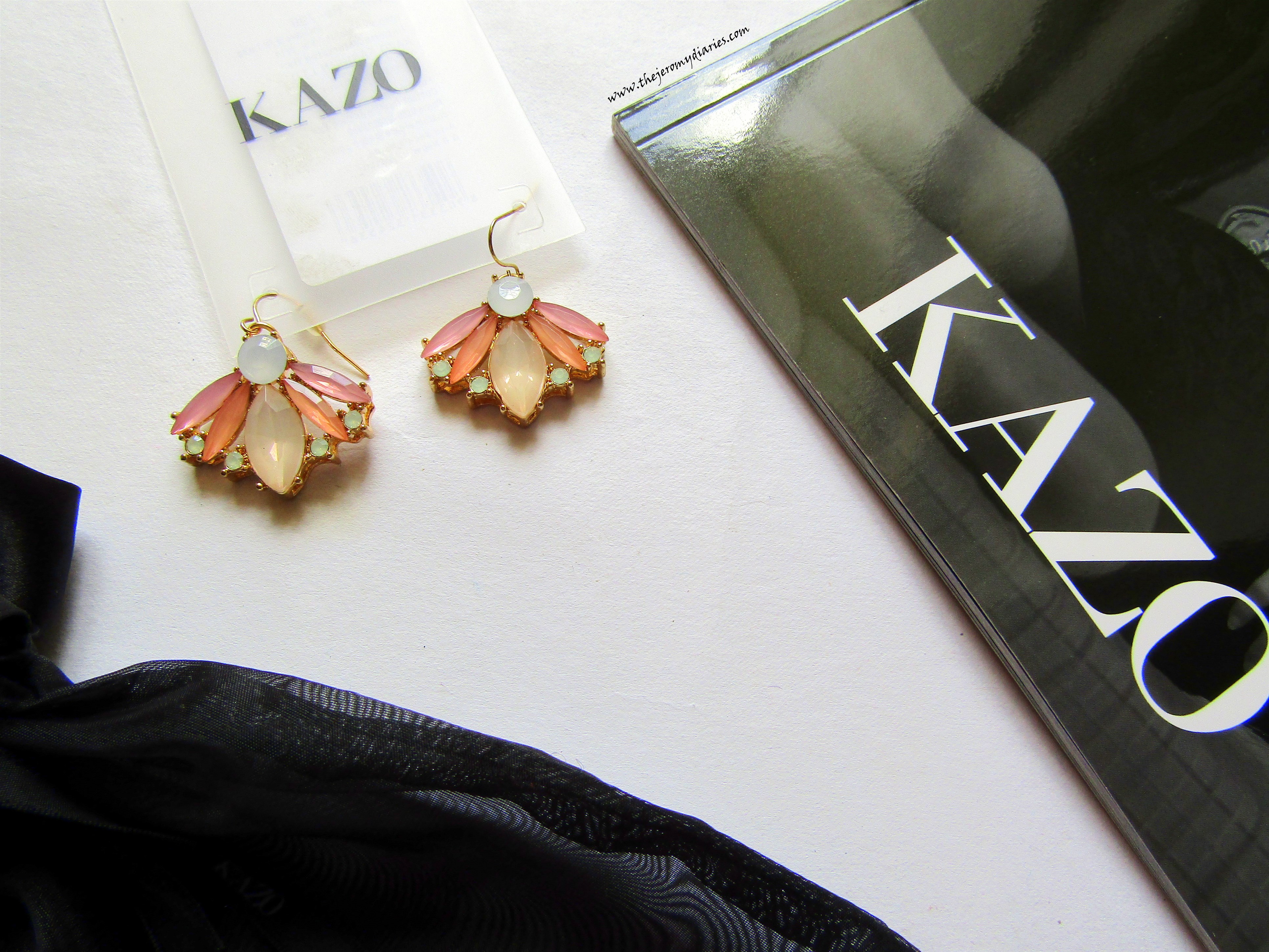 KAZO pastel pink statement earrings | The Jeromy Diaries