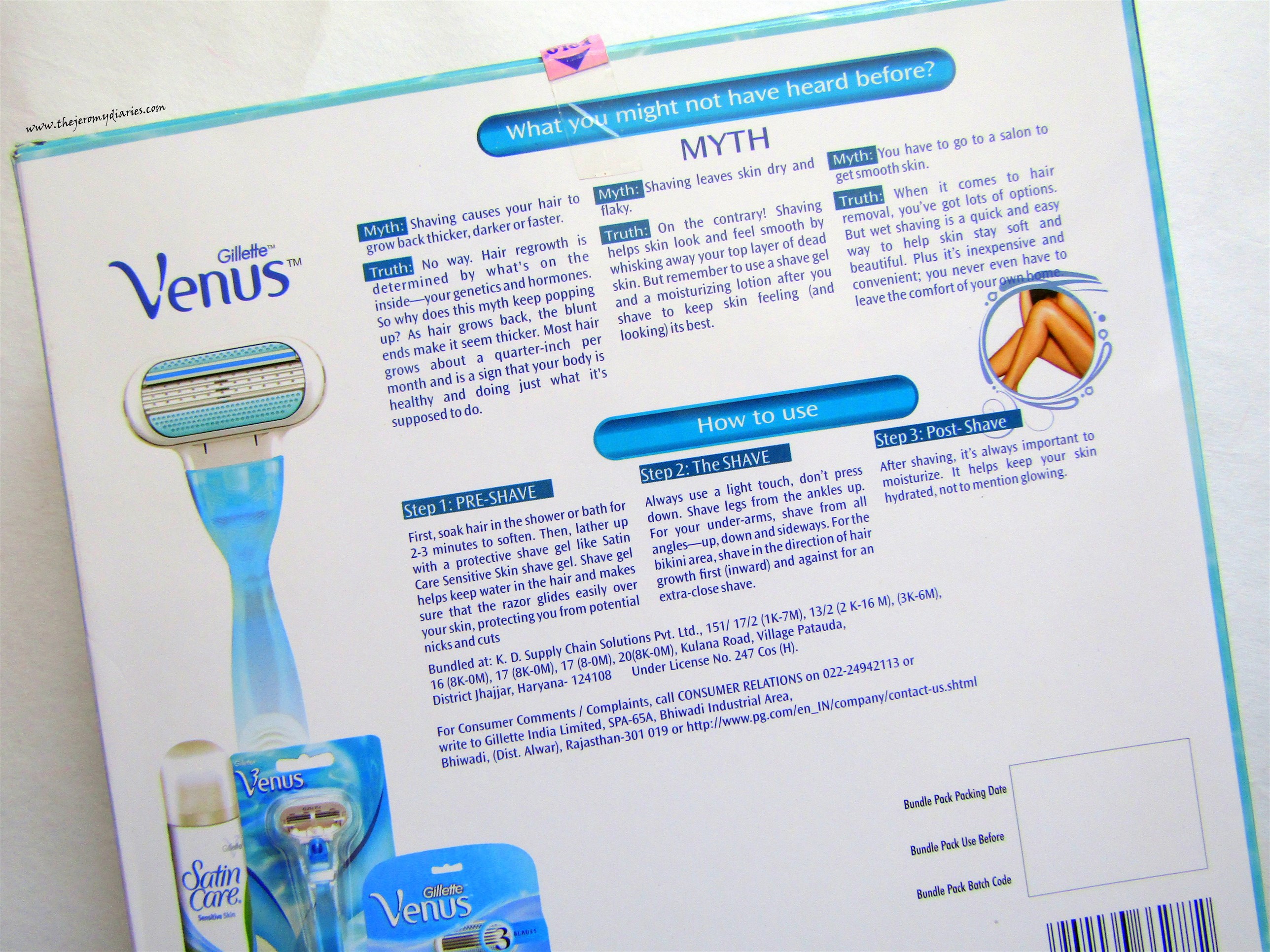 myths about shaving gillette venus the jeromy diaries